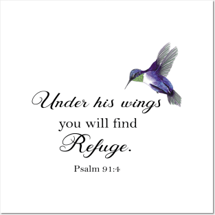 Under his wings you will find refuge Psalm 91 Posters and Art